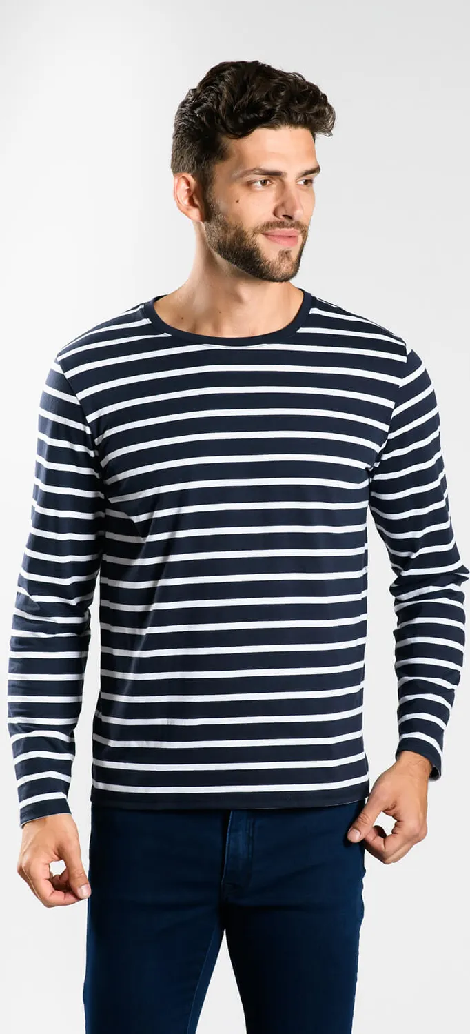 Alain Delon Maglietta Manica Lunga Righe S slim fit