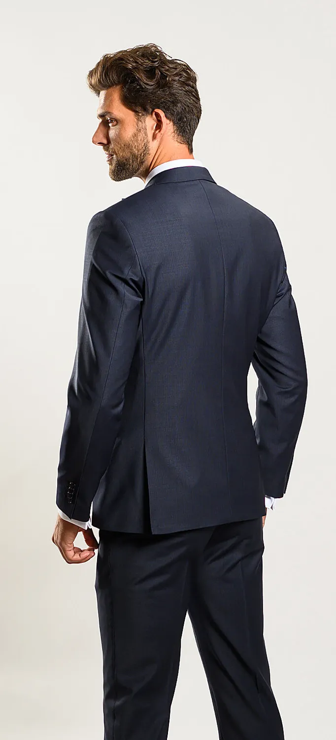 Alain Delon Abito Blu Slim Fit 2 Bottoni Elasticizzato