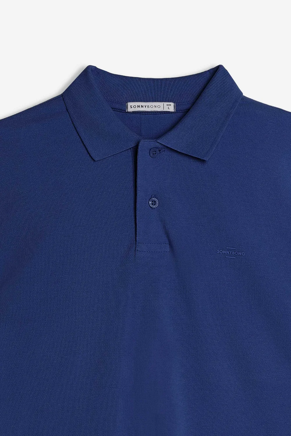 Sonny Bono Polo Piquet Basic Royal tinta unita logo