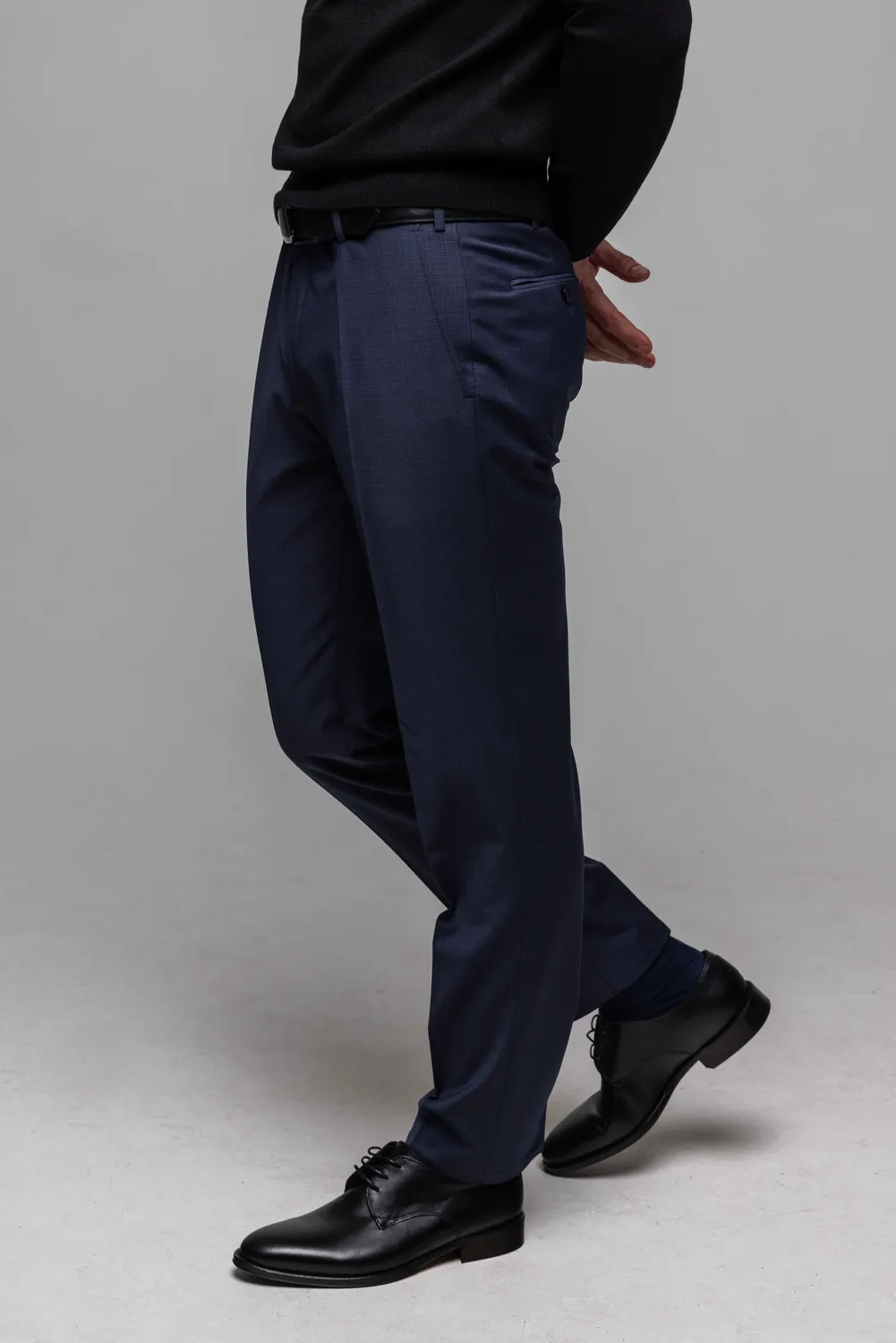 Alain Delon abito slim fit blu micro fantasia taglie forti