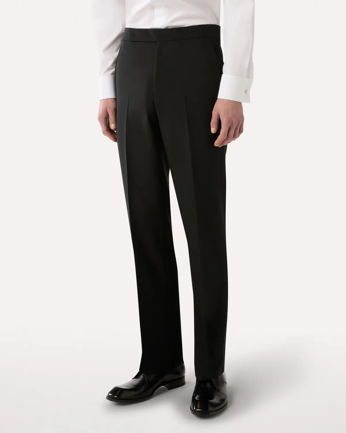 Lardini Pantalone Nero Lana Mohair Uomo
