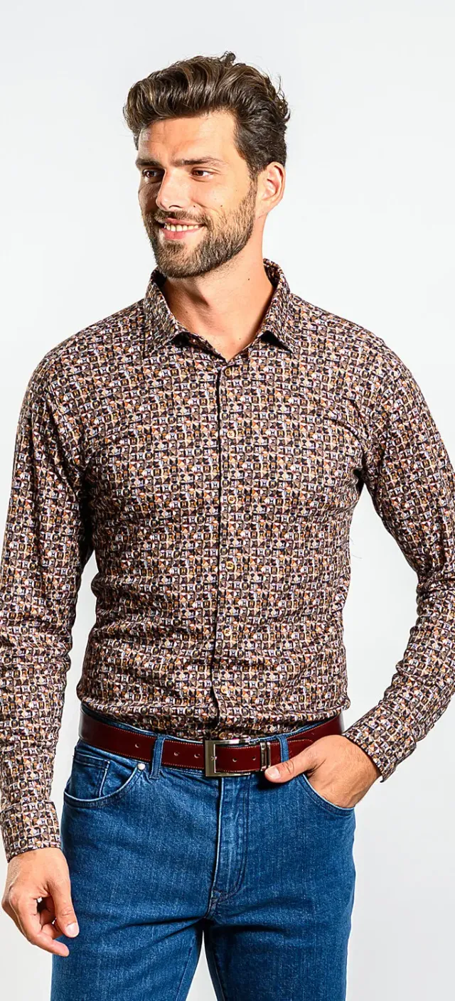 Alain Delon camicia stretch extra slim anti-stiro
