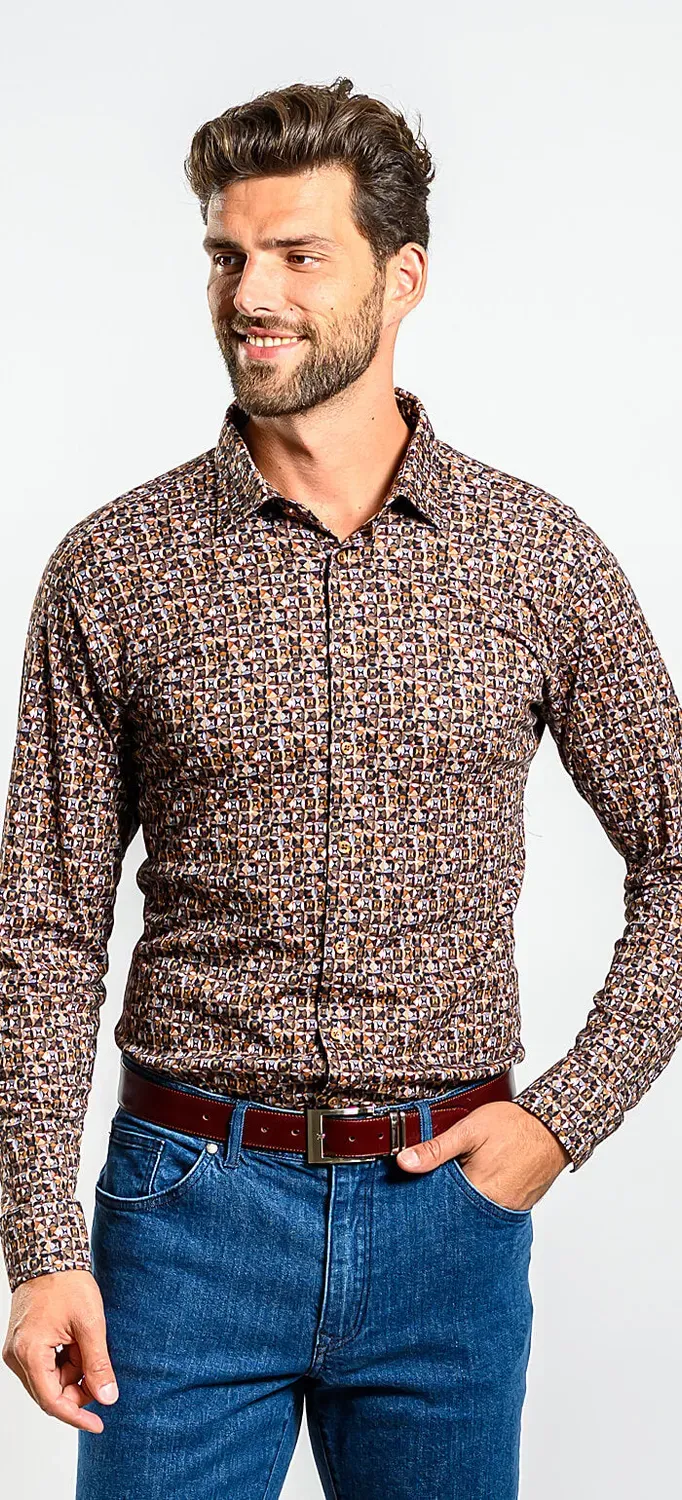 Alain Delon camicia stretch extra slim anti-stiro