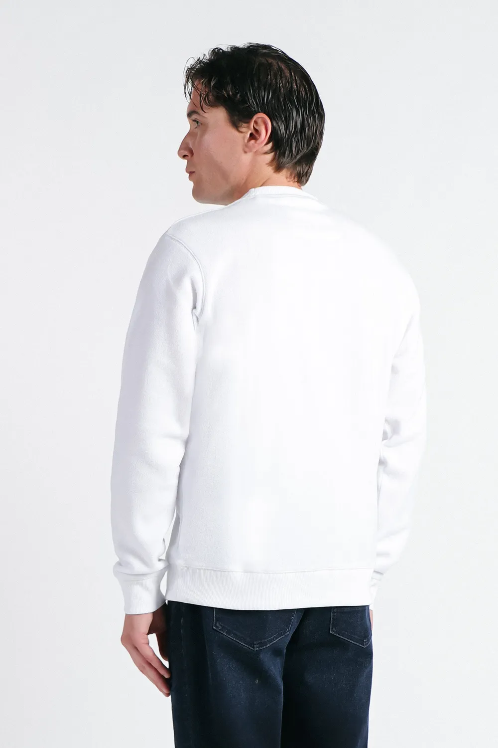 Sonny Bono felpa girocollo pile bianco