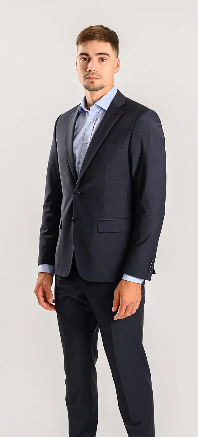 Alain Delon abito grigio scuro slim fit 2 bottoni