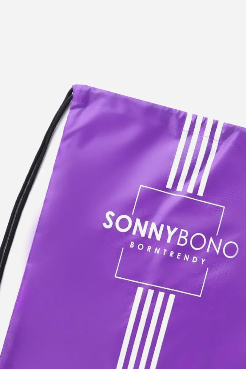 Sonny Bono sacca nylon viola con stampa