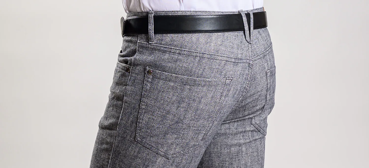 Alain Delon jeans grigi slim fit elastici