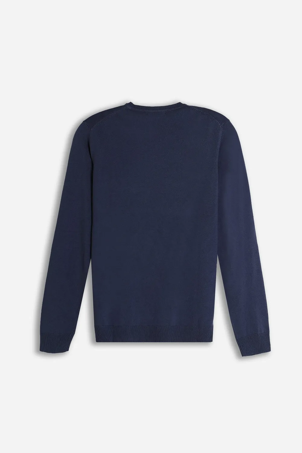 Sonny Bono Basic maglia girocollo bleu manica lunga