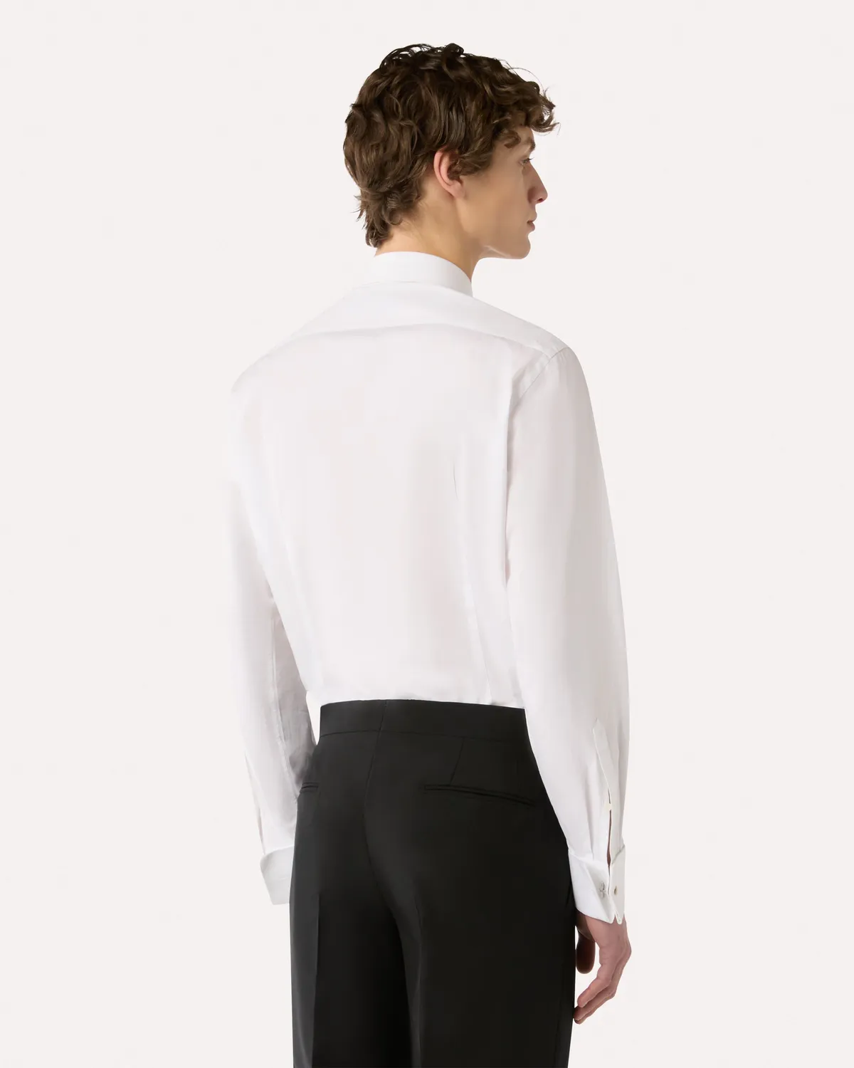 Lardini Soirée Camicia Popeline Cotone Bianca Gemelli