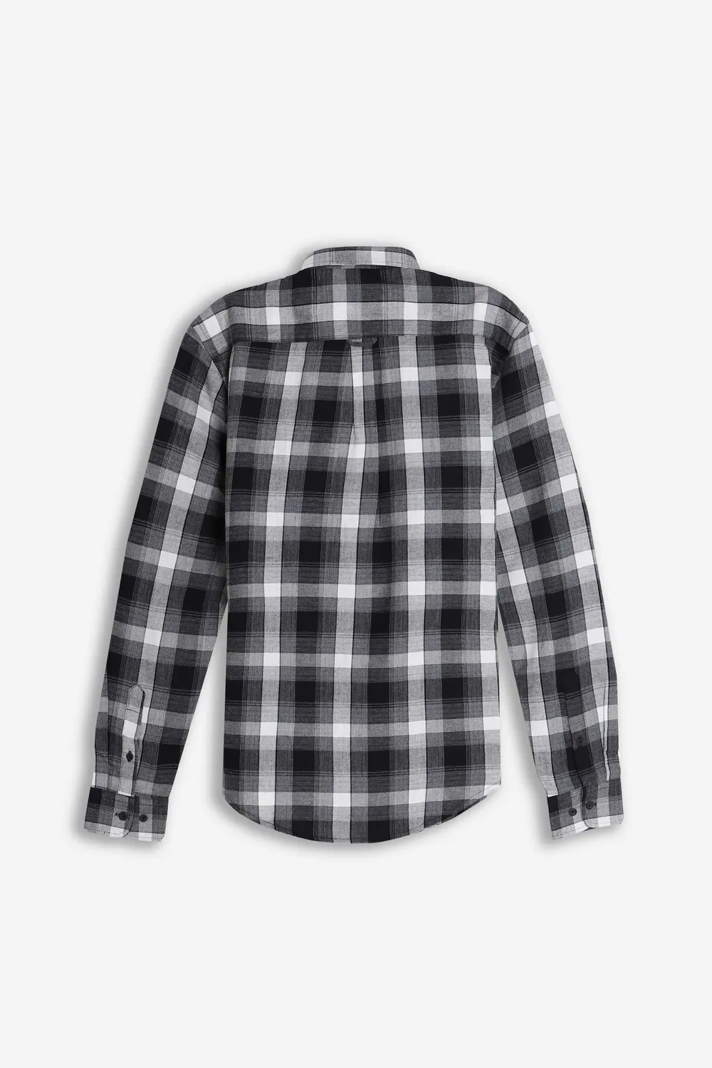 Sonny Bono Camicia Quadri Flanella Nero Uomo Morbida