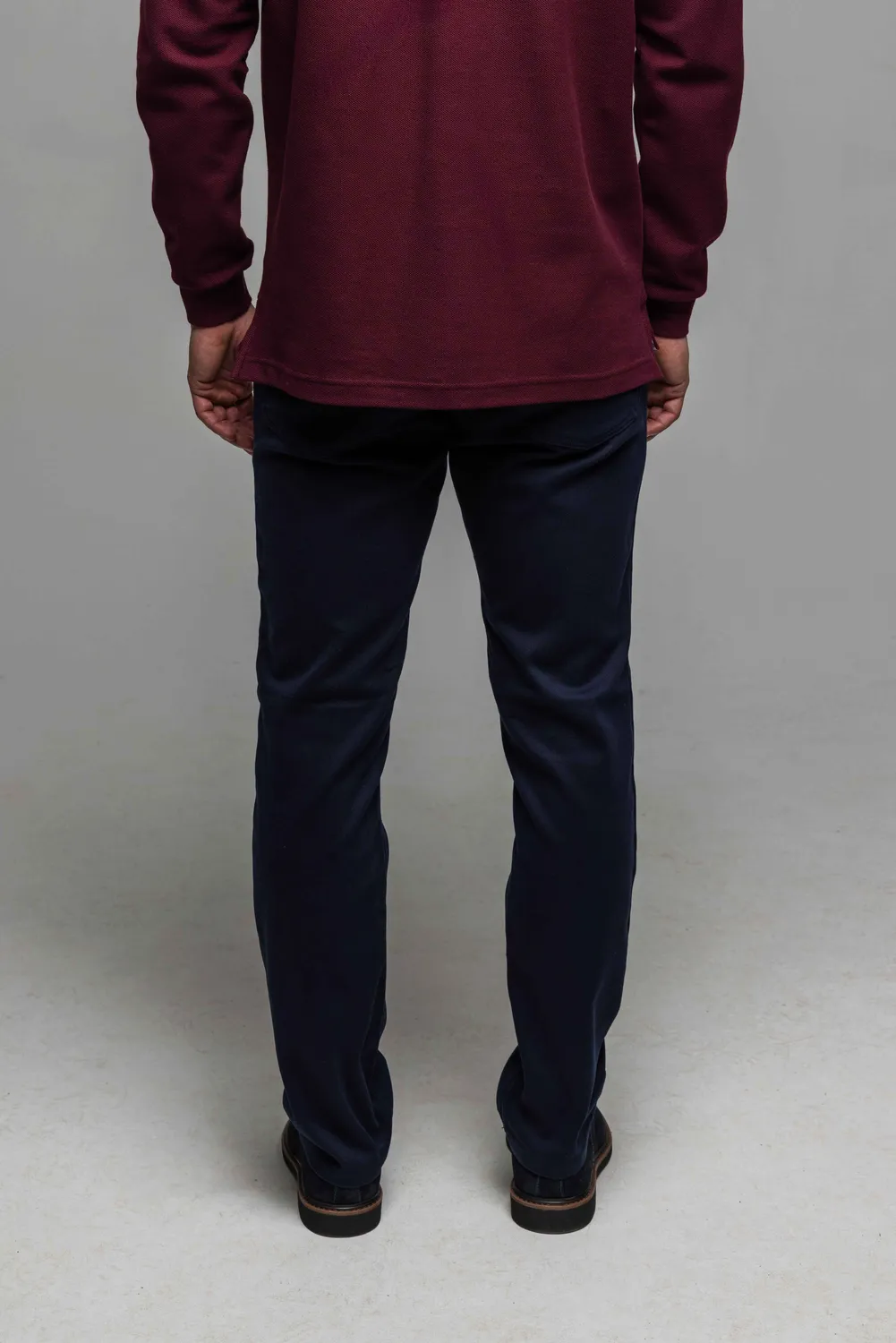 Alain Delon pantaloni casual blu navy vestibilità regolare