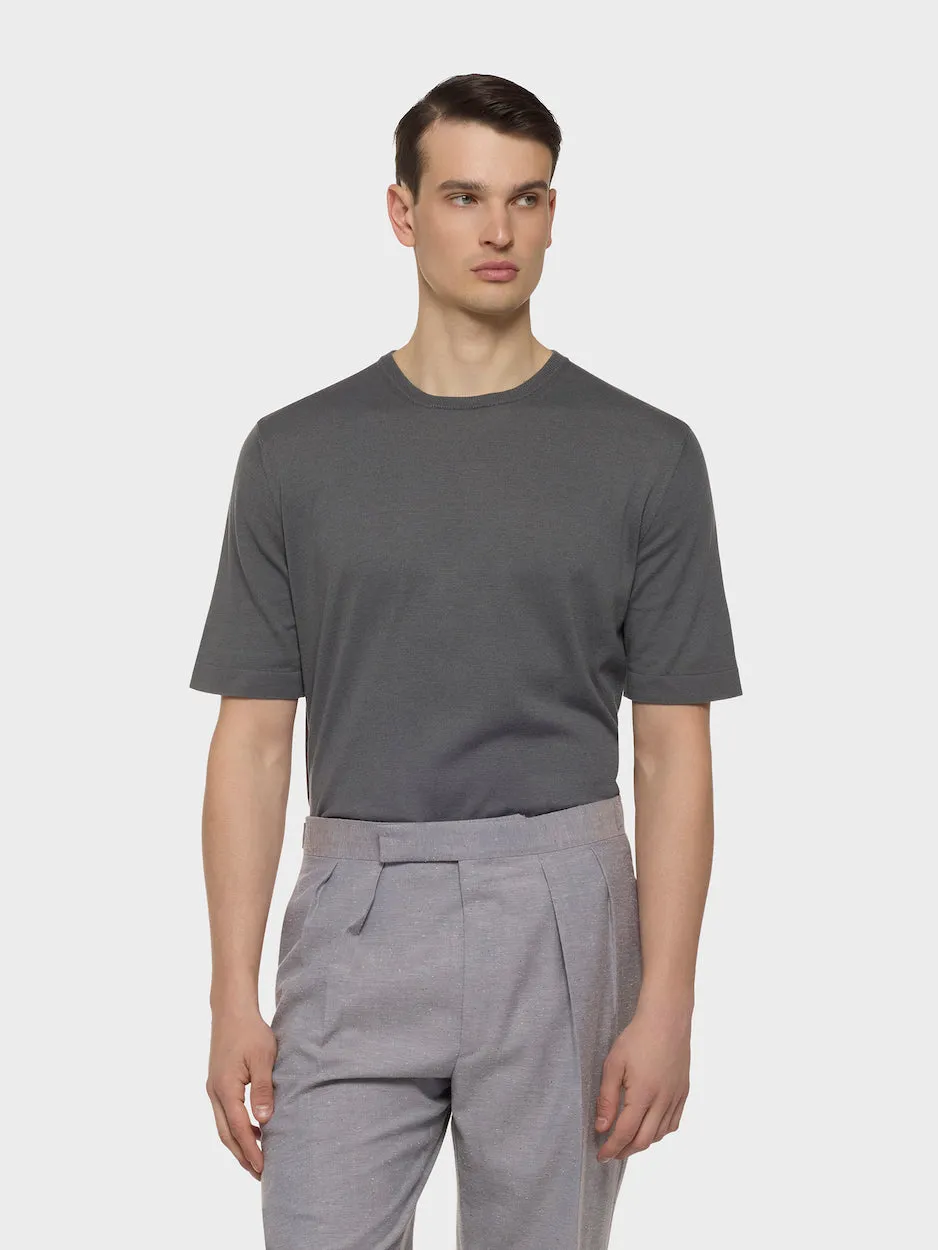 Caruso t-shirt maglia seta cotone grigia