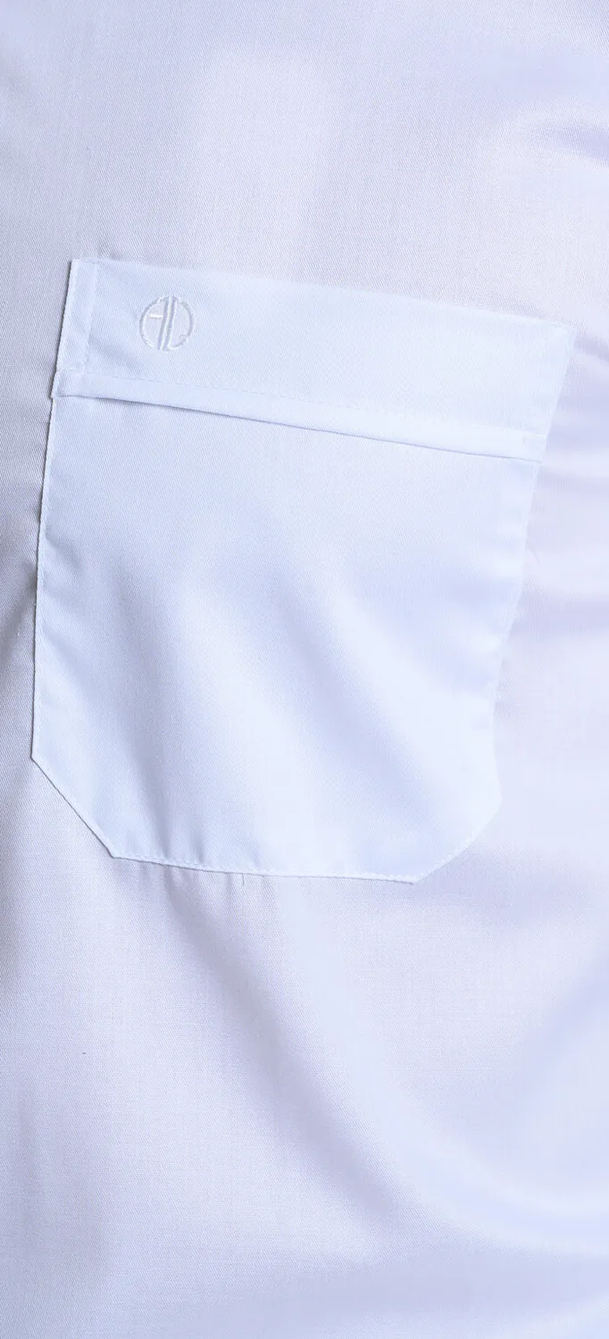 Alain Delon camicia bianca classic fit taschino