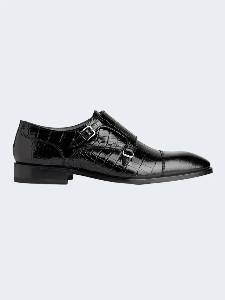 Sand MW F682 Scarpe Monk Pelle Nero Ebano