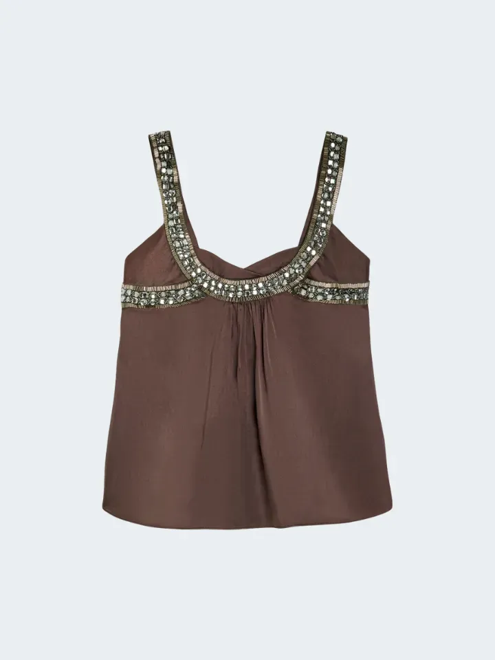 Sand Menswear Treasure Jora 3176 top seta col. 290 con perline
