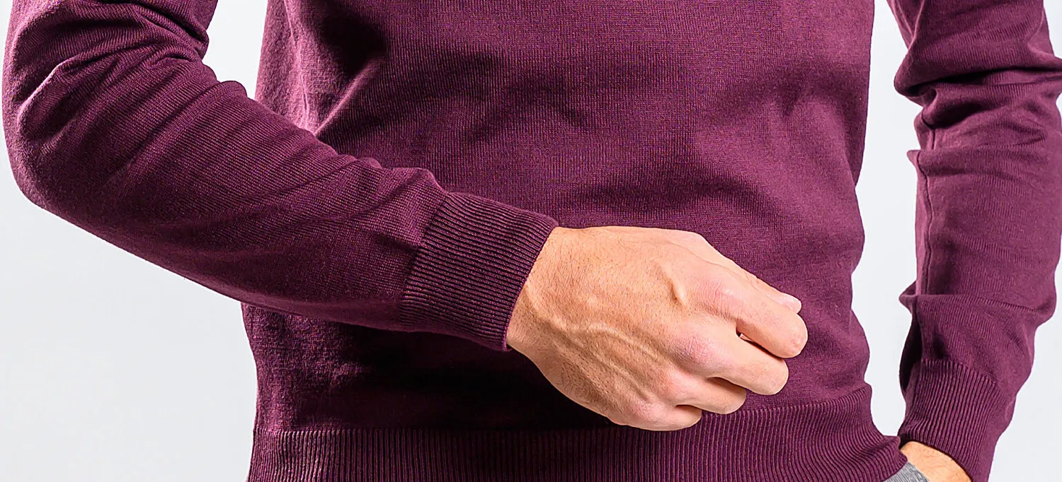 Alain Delon Eggplant dolcevita melanzana cotone