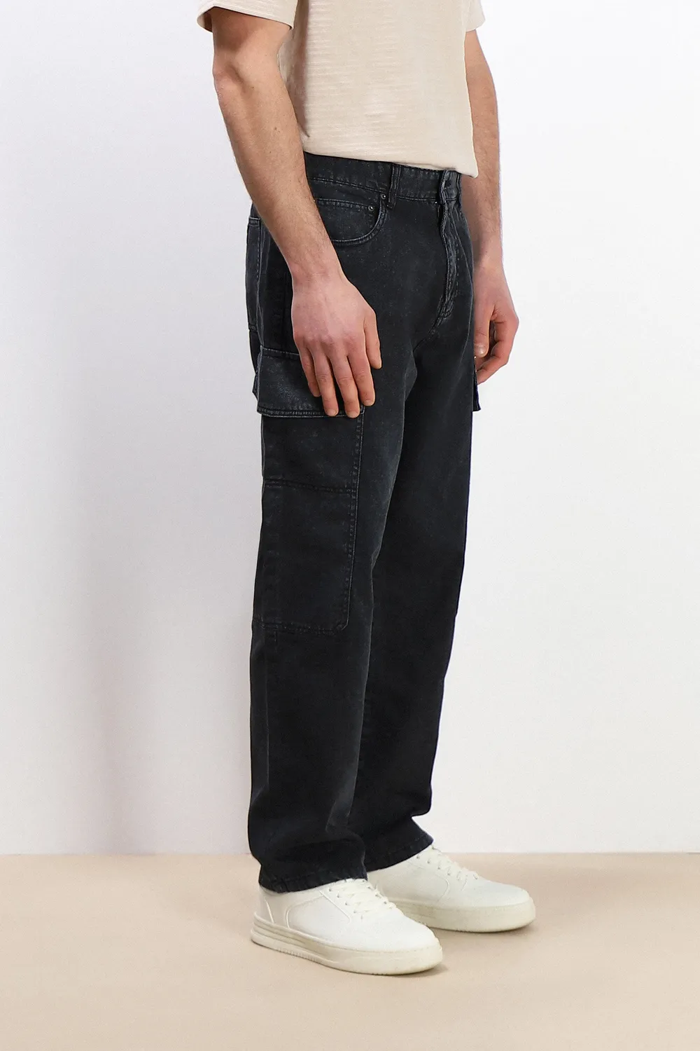 Sonny Bono Denim Cargo Baggy FW2627 jeans nero