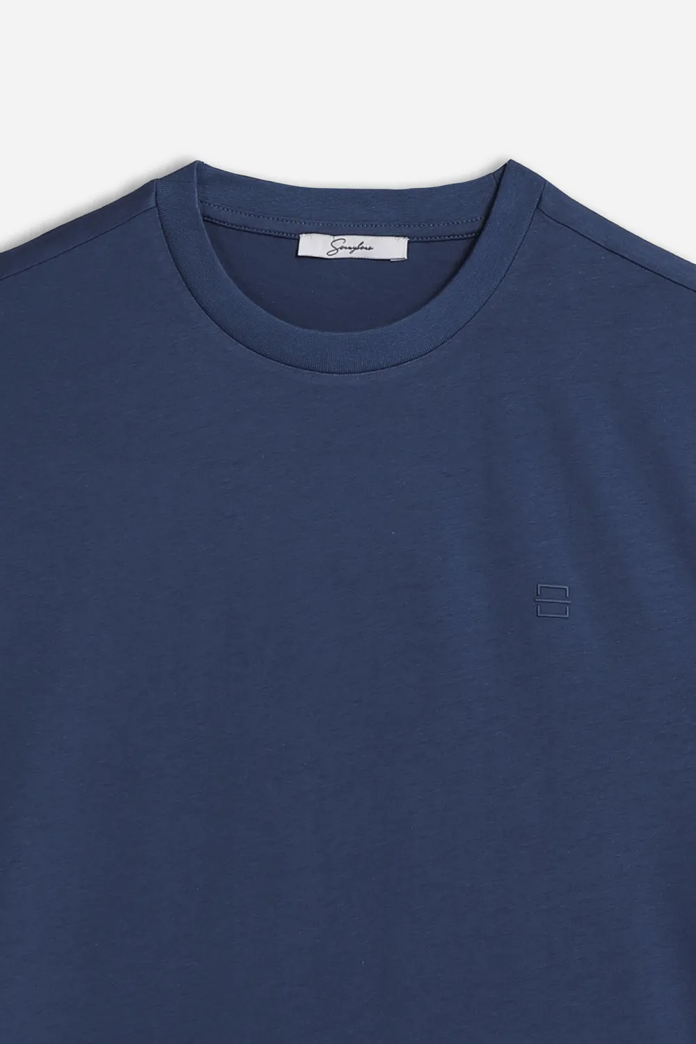 Sonny Bono Logo Stampato T-shirt Indaco cotone