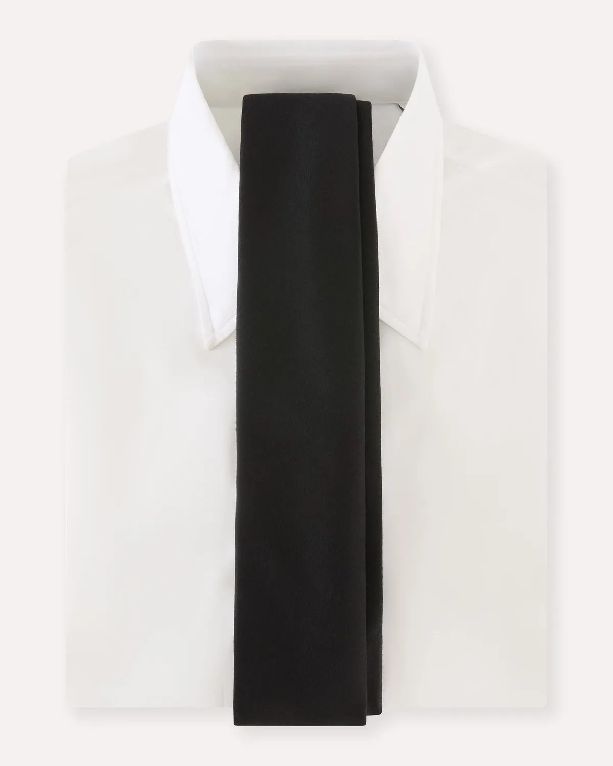 Lardini Cravatta Flanella Nera Stretch 7 cm