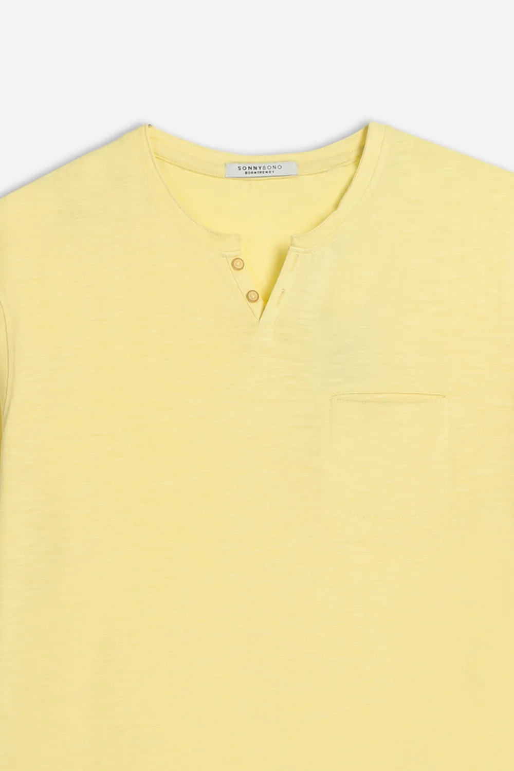 Sonny Bono Slub t-shirt goccia giallo chiaro