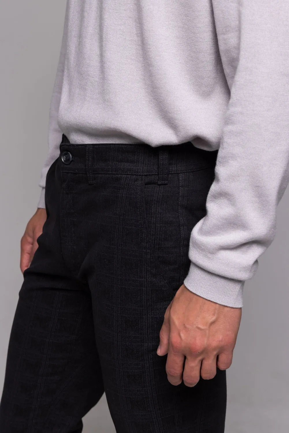 Alain Delon Pantaloni chino uomo classici taglie lunghe