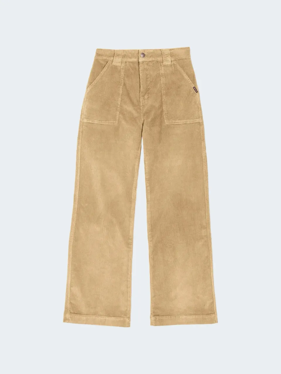 Sand Damla pantaloni velluto gamba larga camel