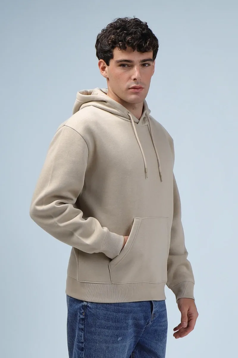 Sonny Bono felpa con cappuccio comfort fit beige
