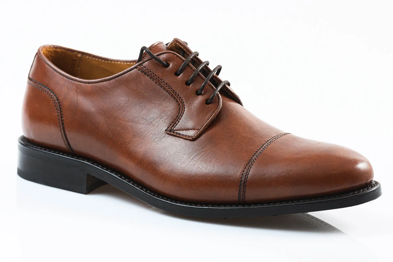 Alain Delon Derby Marroni Pelle Goodyear