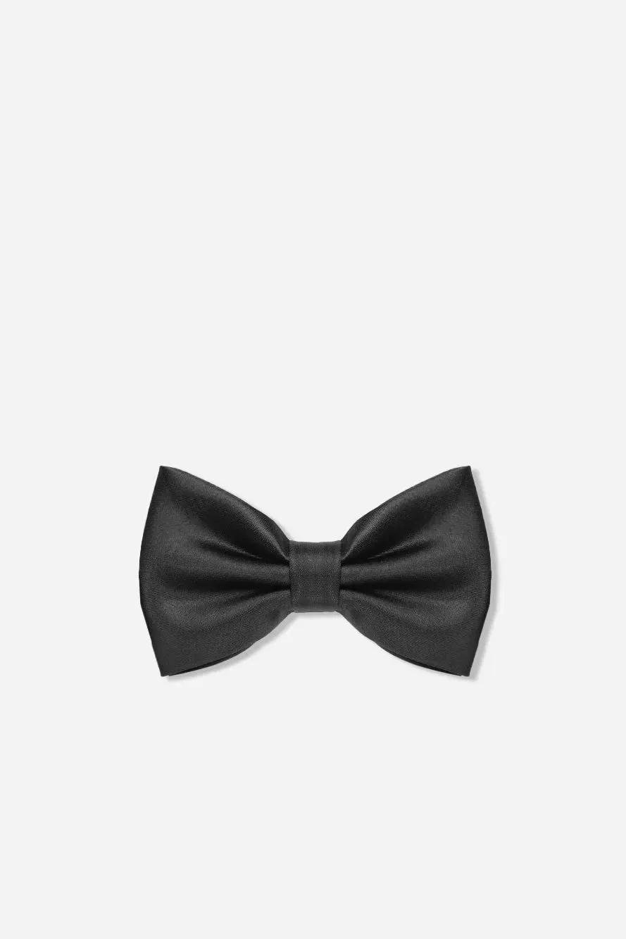 Sonny Bono papillon raso nero tinta unita cerimonia