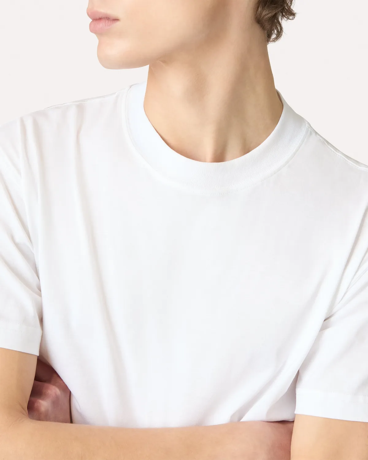 Lardini T-shirt jersey cotone bianca mercerizzato