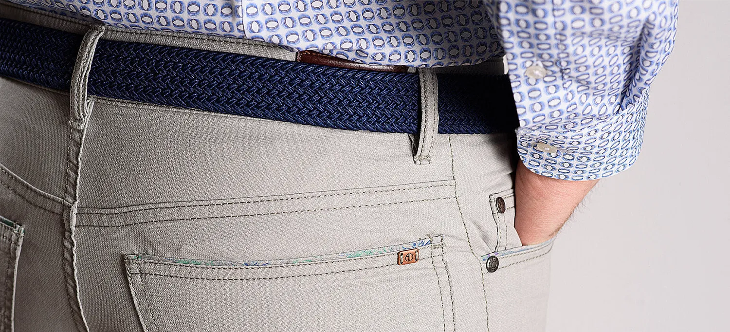 Alain Delon Jeans Skinny Grigio Chiaro Cotone Elastane