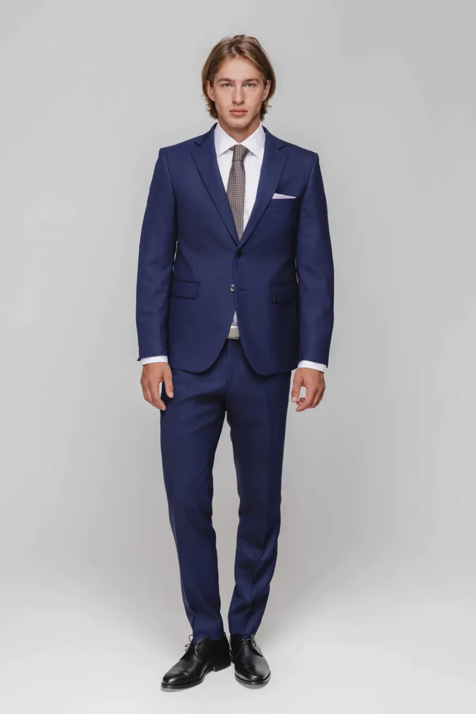 Alain Delon Slim Fit abito blu strutturato taglia 50