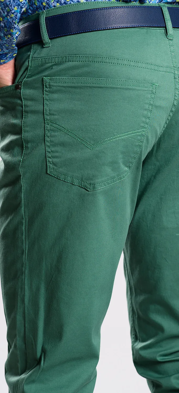 Alain Delon pantaloni verdi cotone 34/34