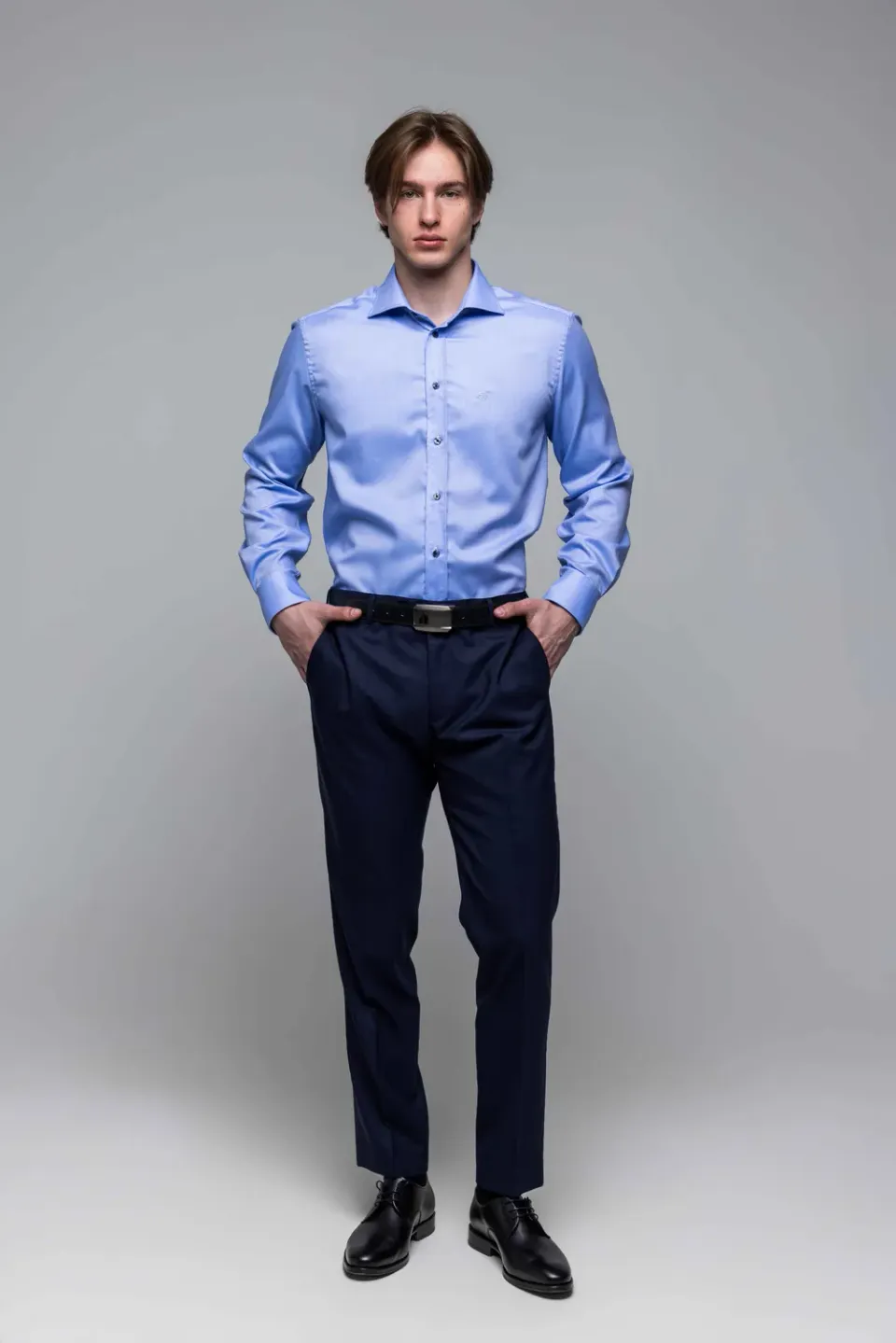 Alain Delon 13448-R-SL camicia uomo business slim