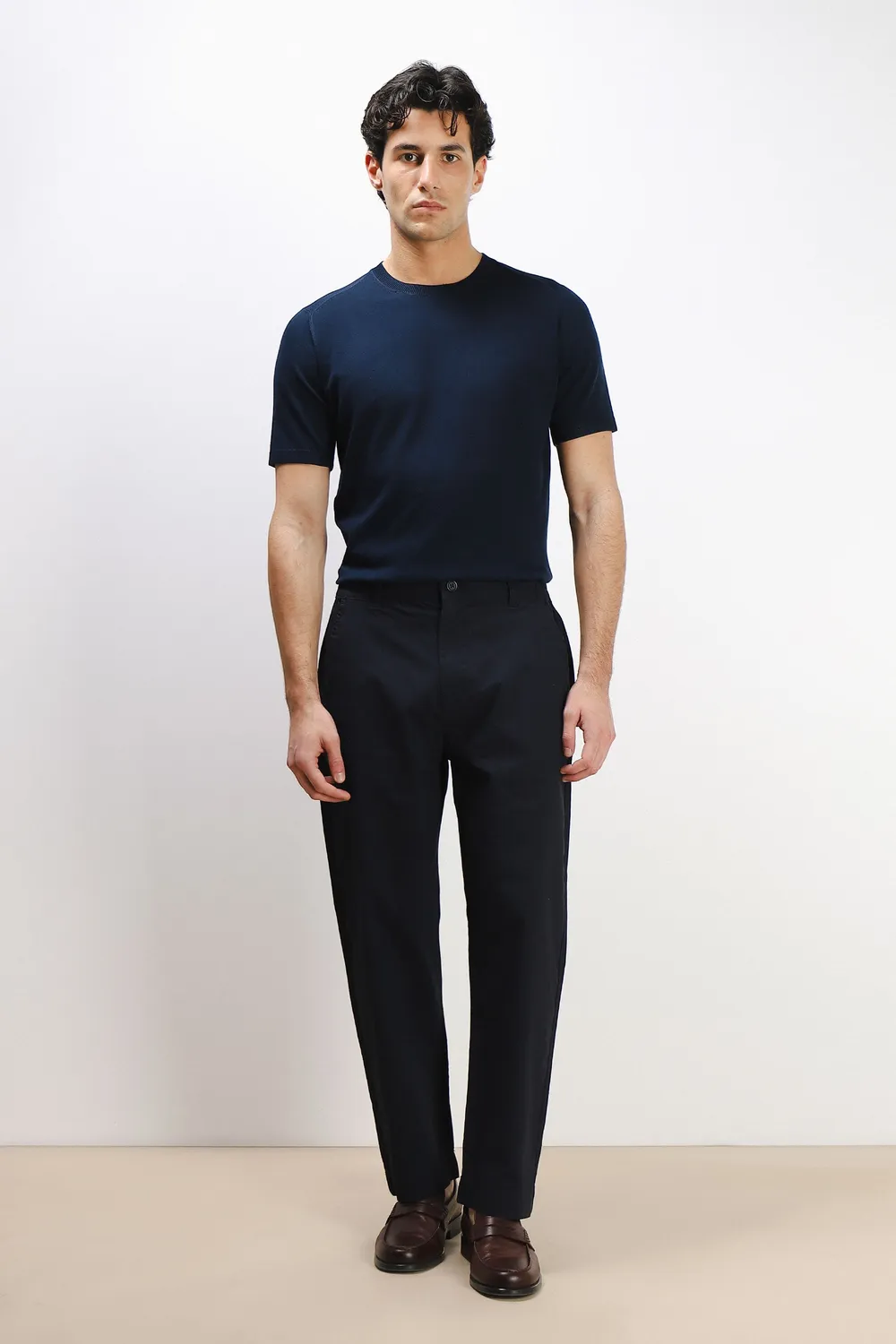 Sonny Bono maglina t-shirt girocollo bleu