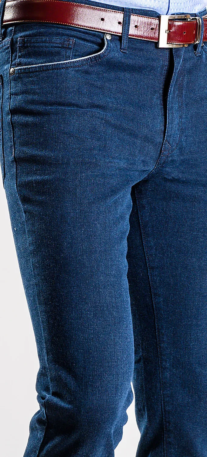 Alain Delon jeans slim blu scuro elasticizzato