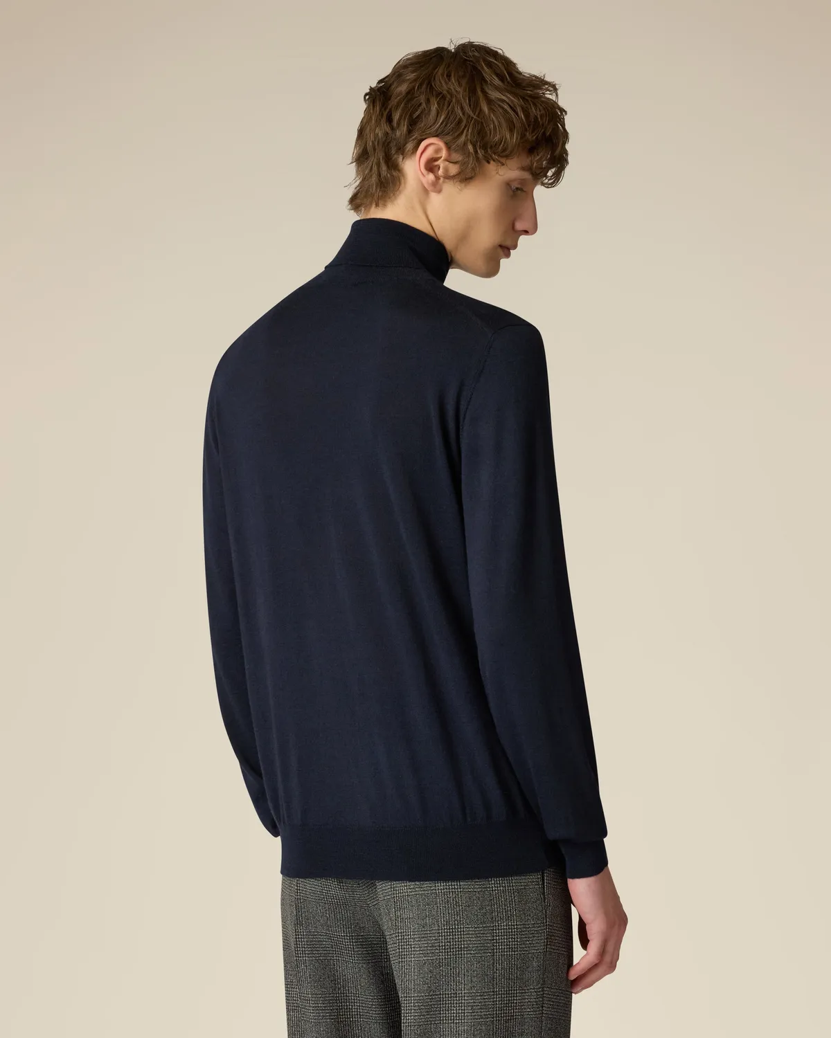 Lardini Timeless Dolcevita Blu Lana Seta Cashmere