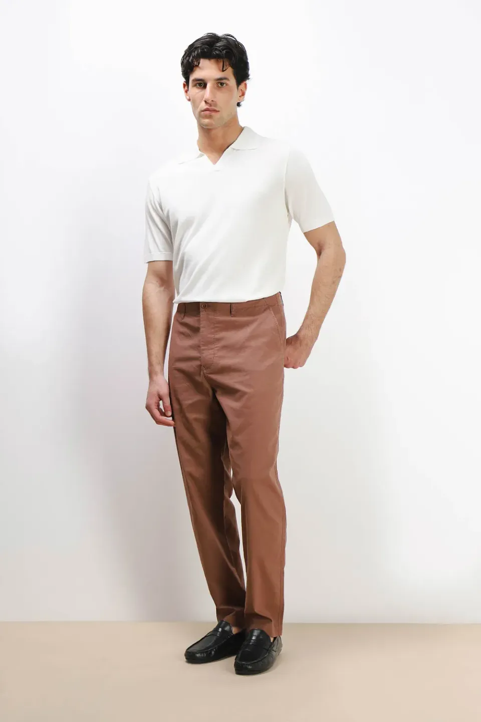 Sonny Bono Basic pantalone chino coccio cotone