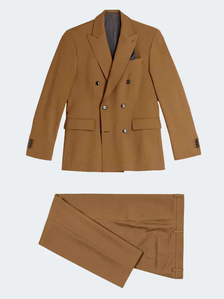 Sand Menswear 1101 4-Flex Star Abito Doppiopetto Cammello Scuro