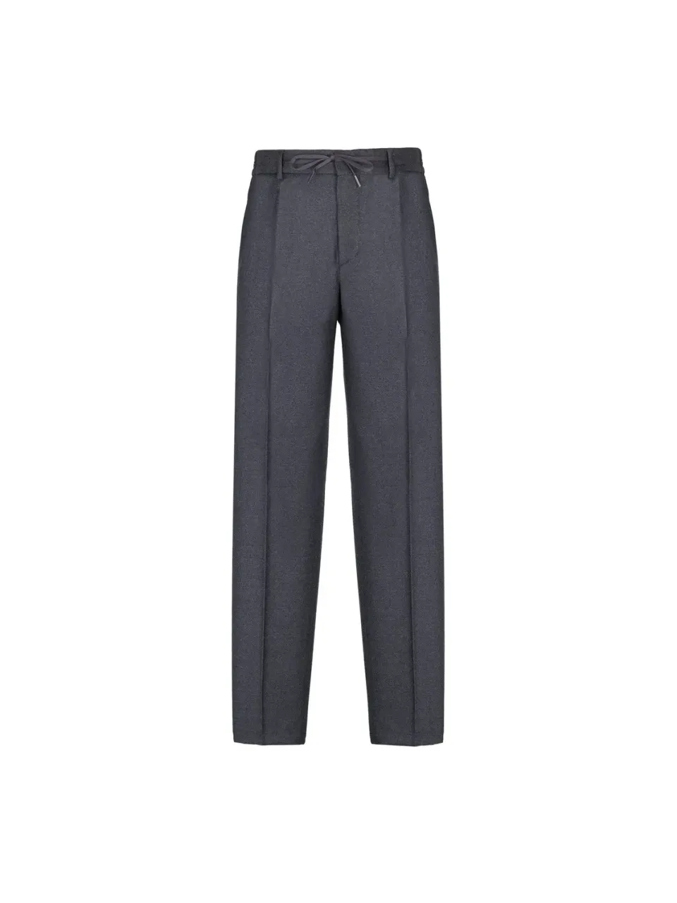 Paoloni Pantalone jogging flanella grigio lana stretch