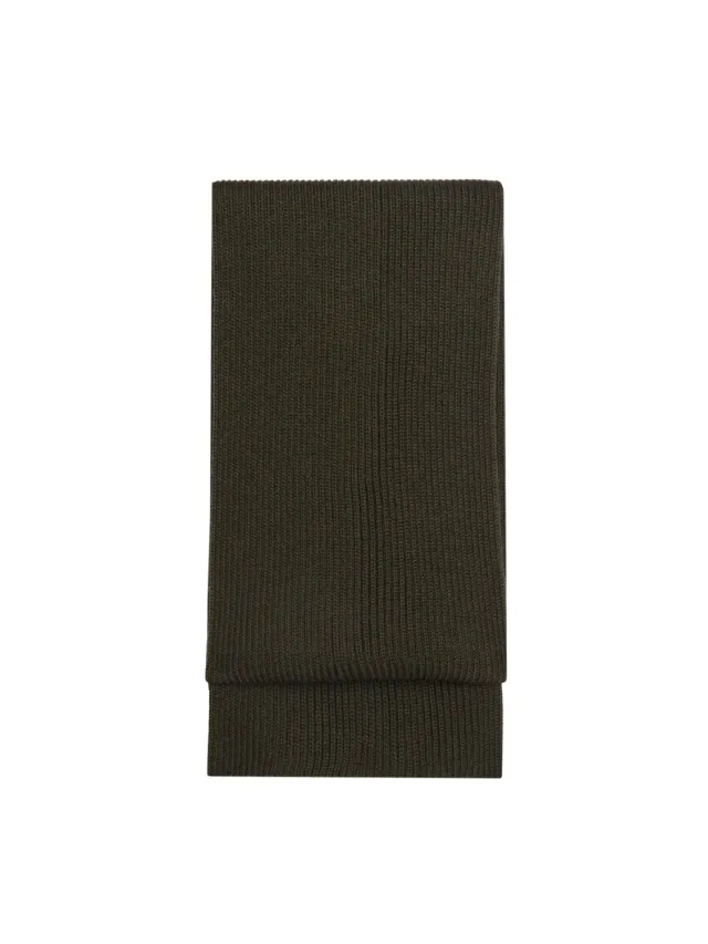 Caruso Sciarpa in Lana Verde a Maglia