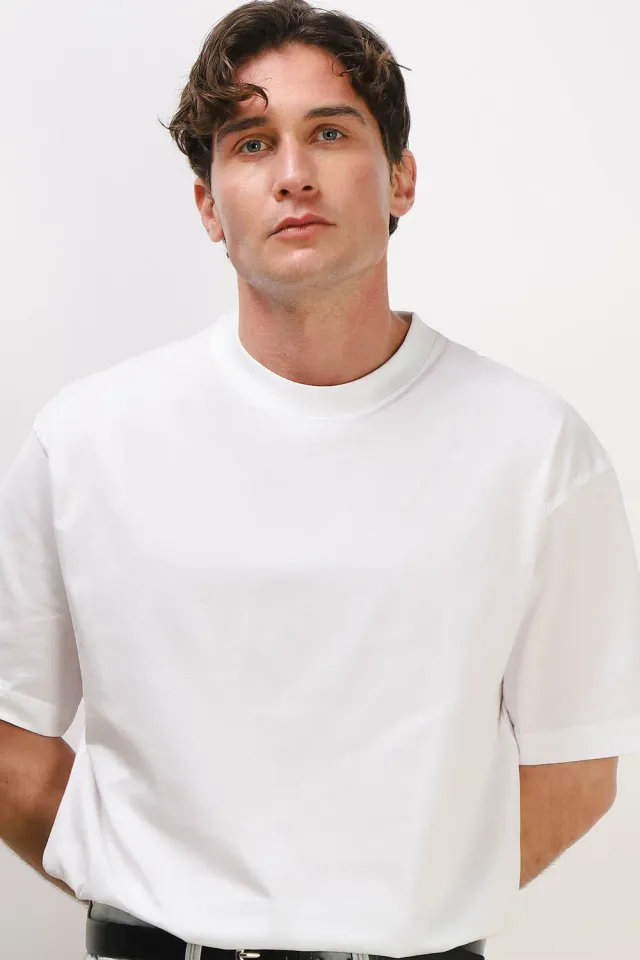 Sonny Bono Girocollo T-Shirt Cotone Mercerizzato Bianco