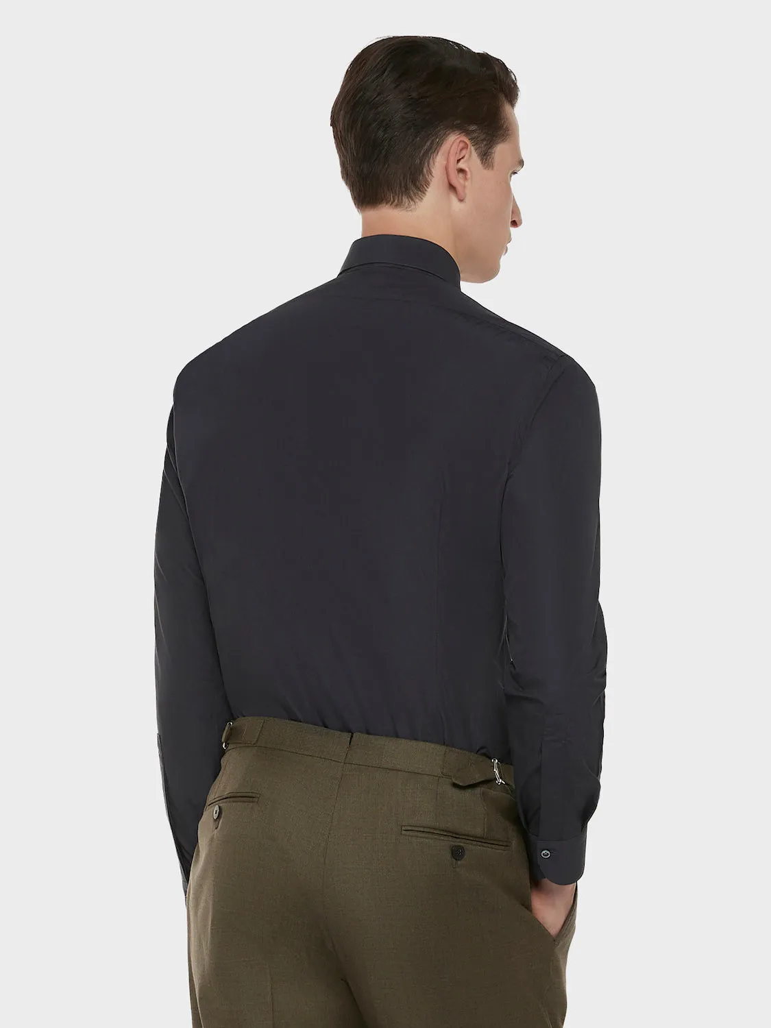 Caruso camicia slim cotone grigio antracite