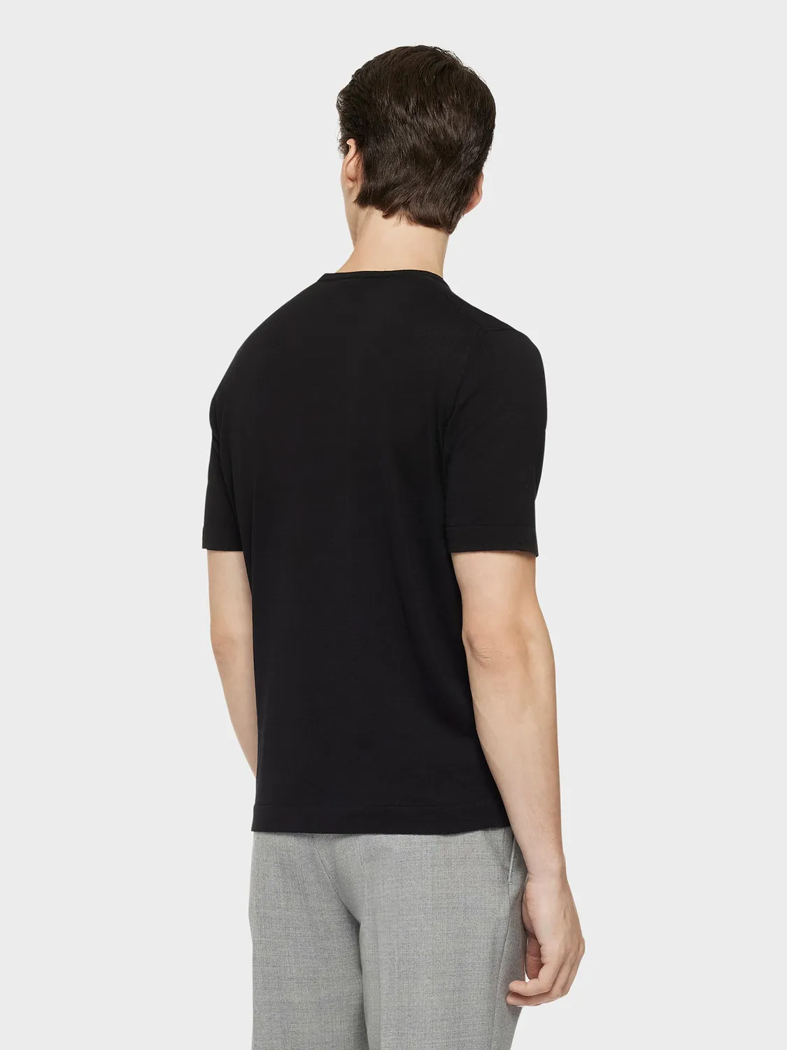 Caruso t-shirt cotone nera maniche corte uomo