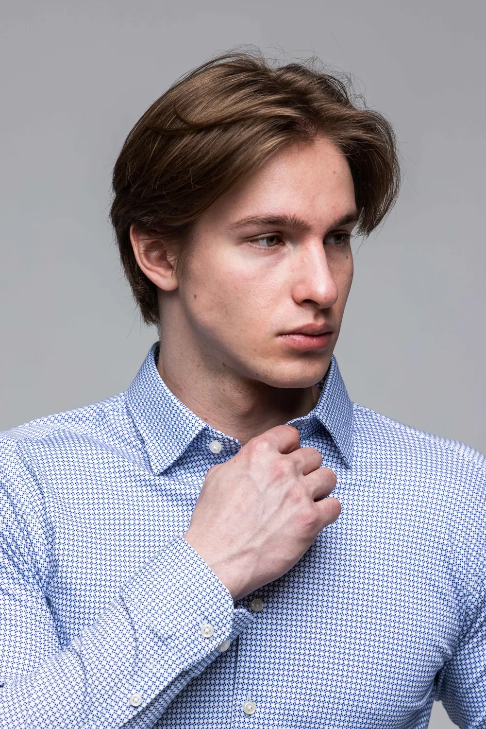 Alain Delon camicia stretch 13451 uomo elasticizzata
