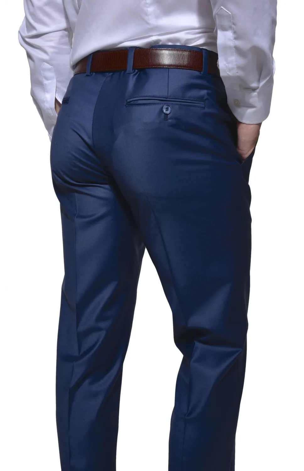 Alain Delon Limited Edition pantaloni eleganti blu 28 lana