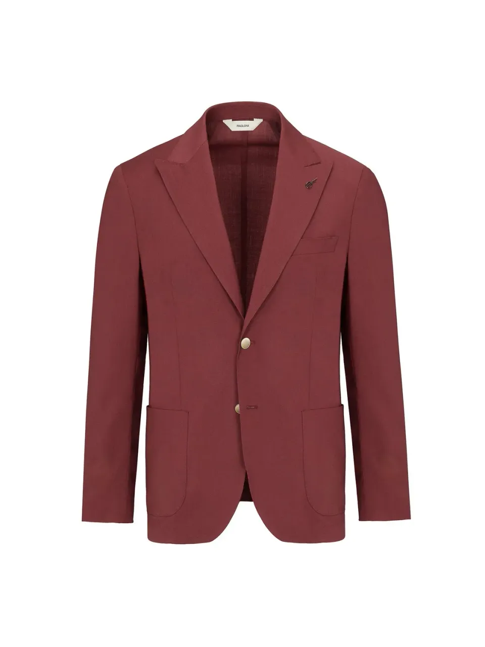 Paoloni Giacca Sfoderata Fresco Lana Stretch Rossa