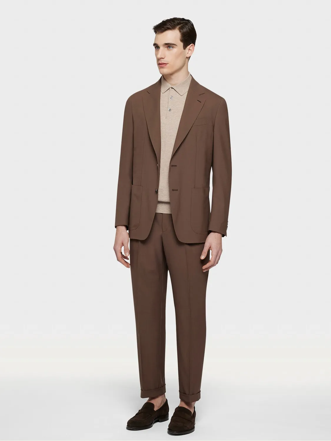 Caruso Norma Pantalone Lana Marrone Houdini Pince