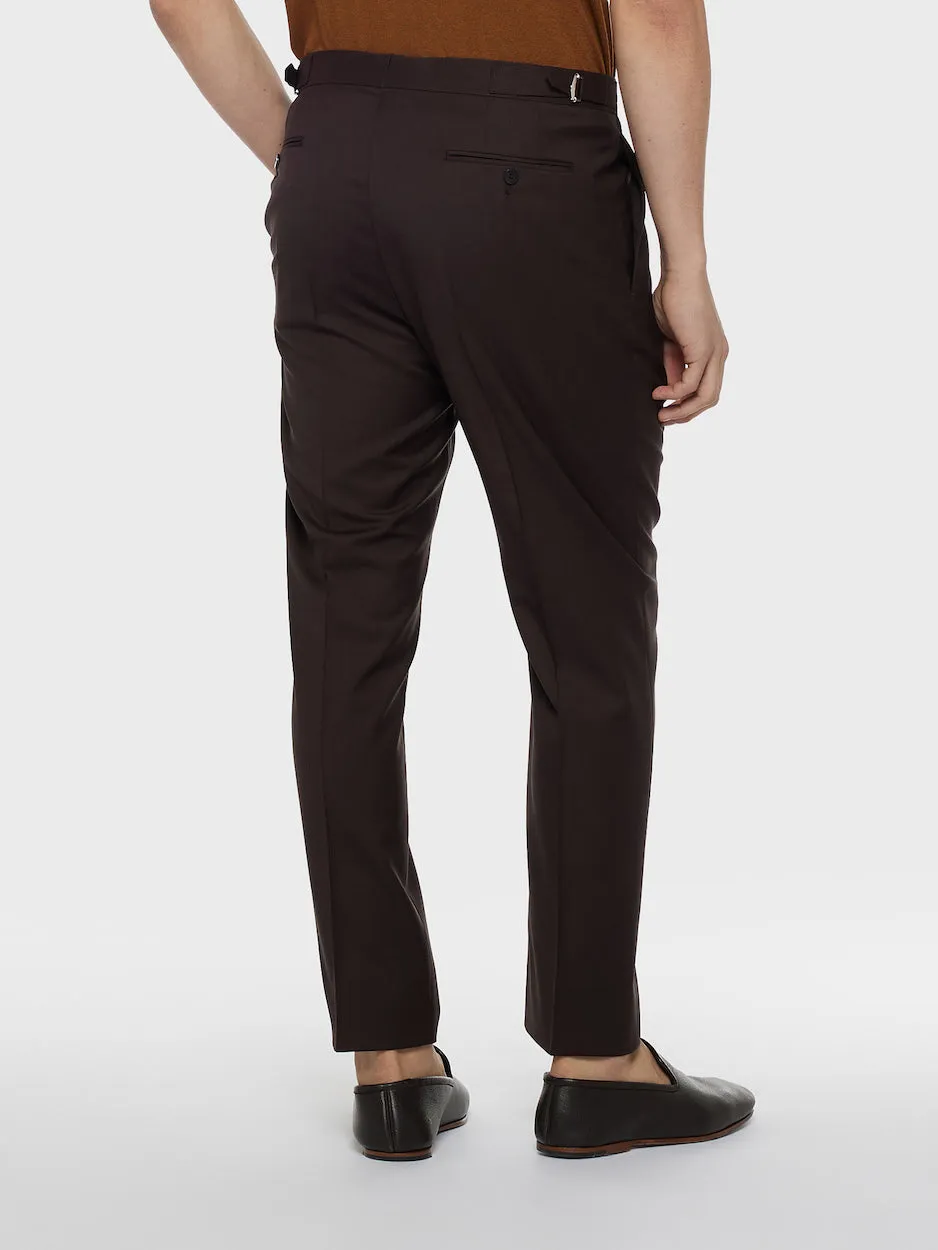 Caruso Rigoletto pantalone lana marrone una pince