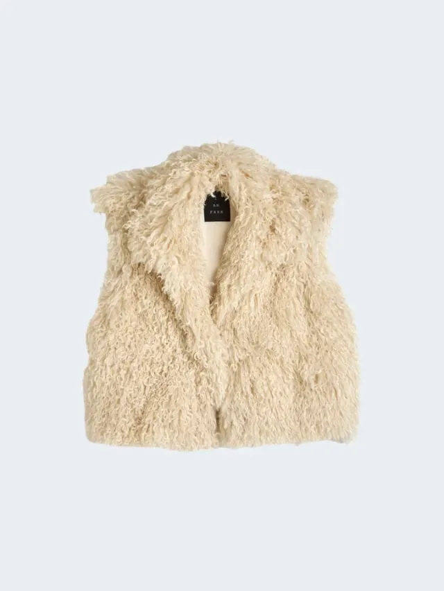 Sand Menswear 7484 Sumi gilet ecopelliccia bianco
